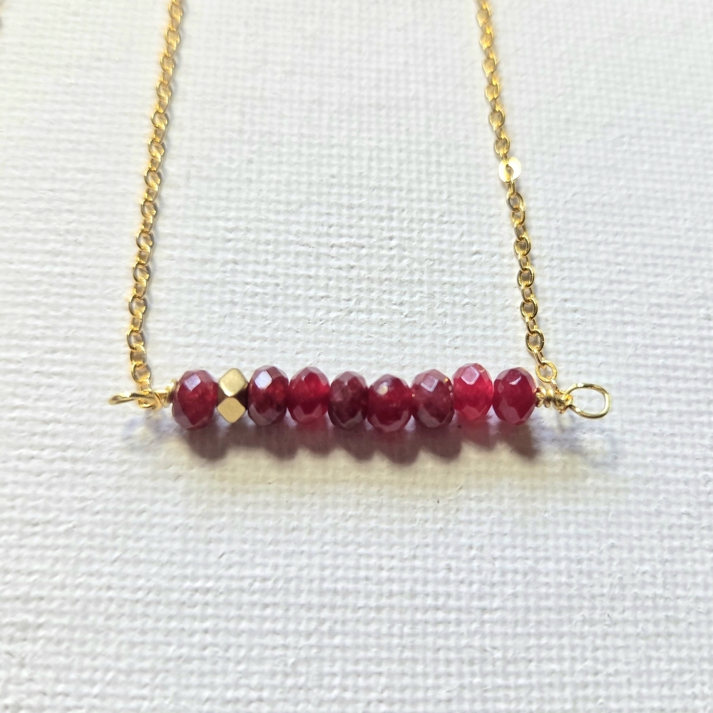 Dainty Garnet Necklace